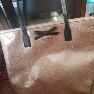 Kate Spade small pink glitter tote.